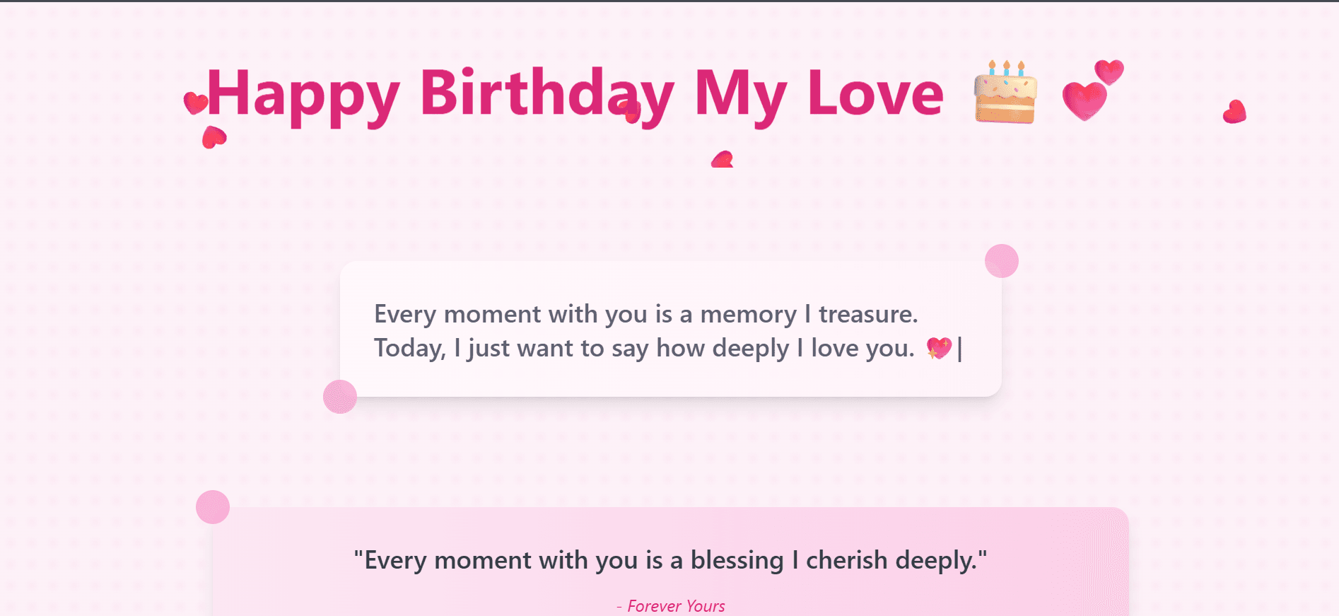 Birthday Website Template